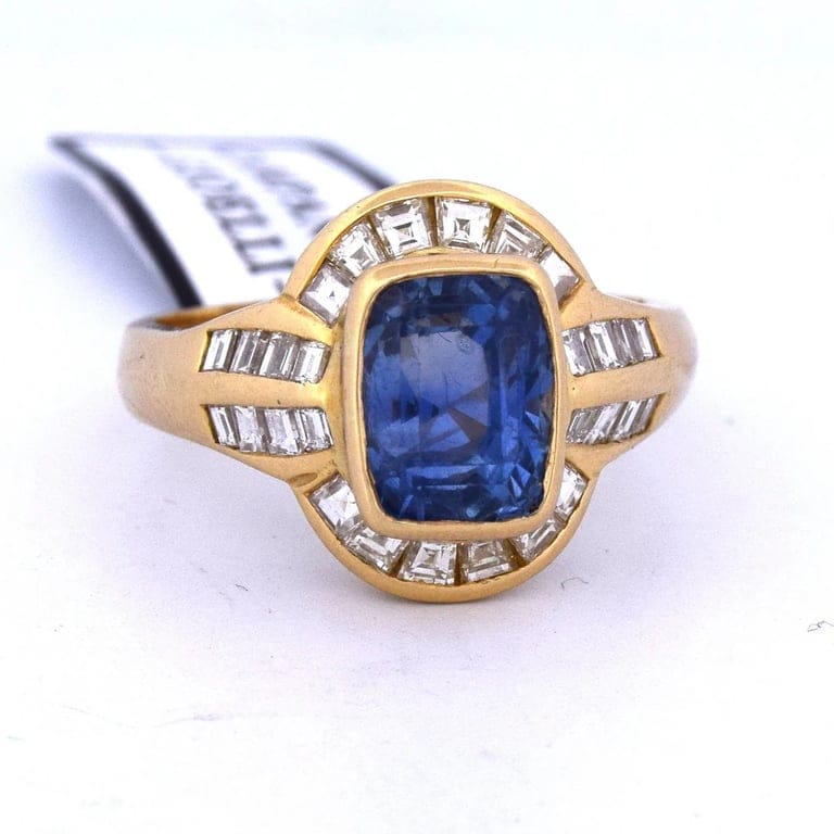 Vintage zaffiro diamondi ring - Image 8