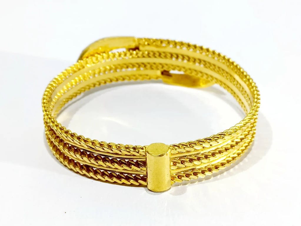 Yellow gold and ruby snake bracelet - Image 10