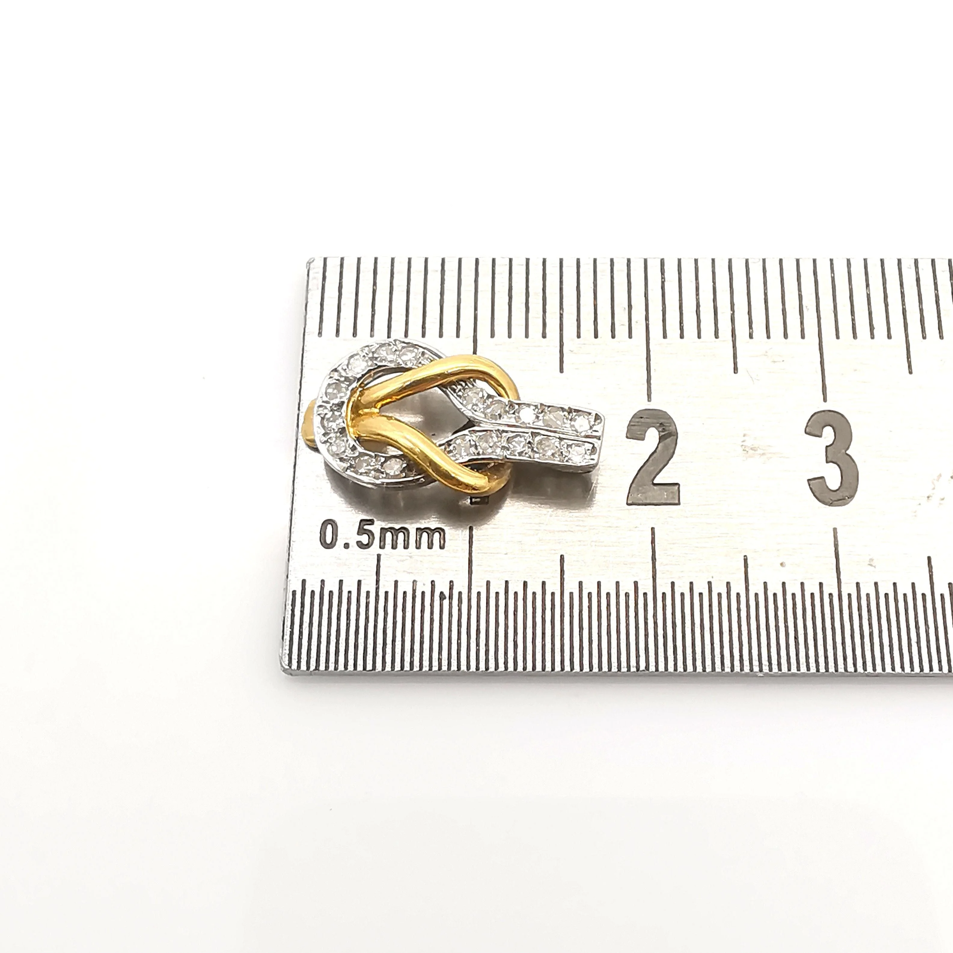 Pendant in yellow and white gold & diamonds - Image 4