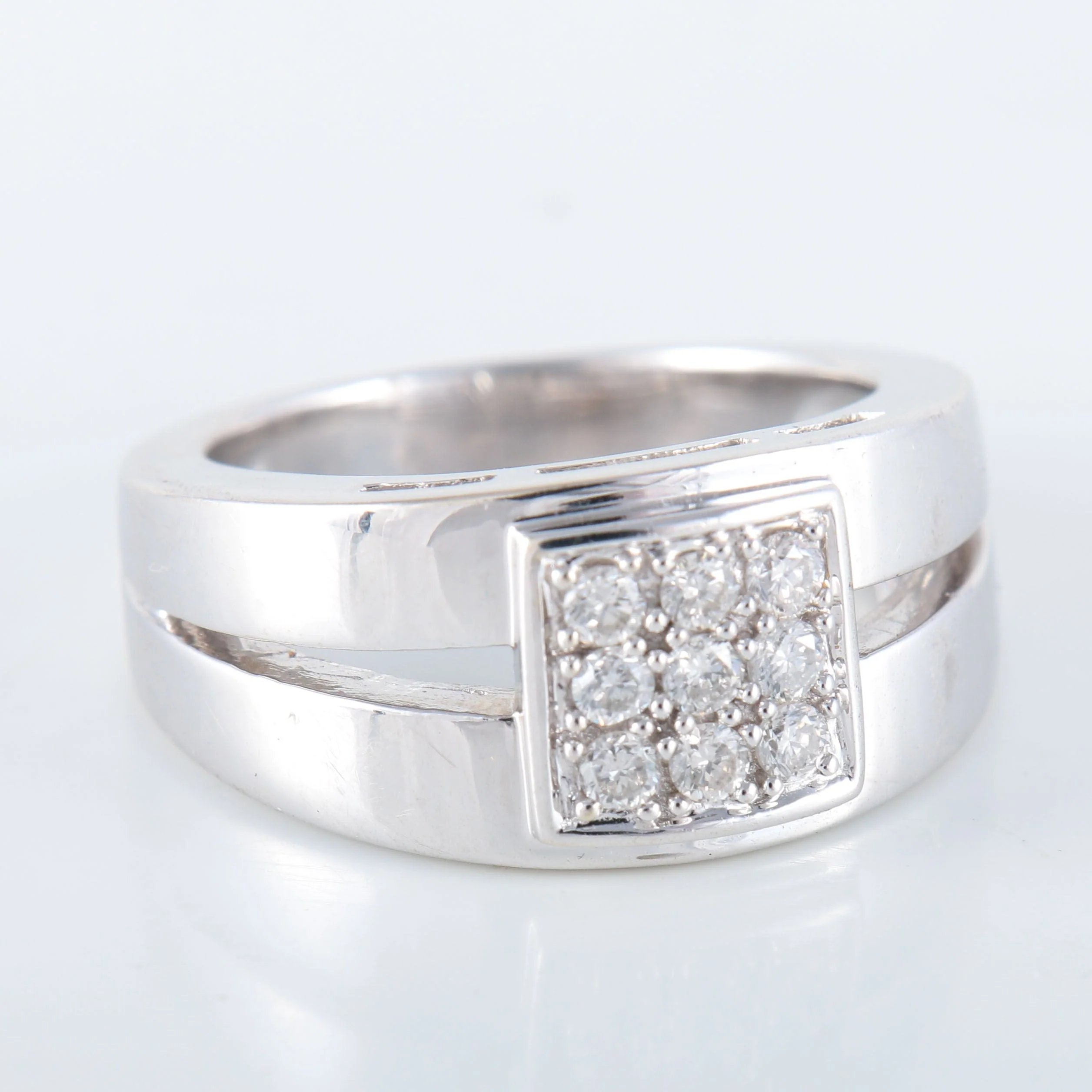 Double white gold Diamond ring - Image 10