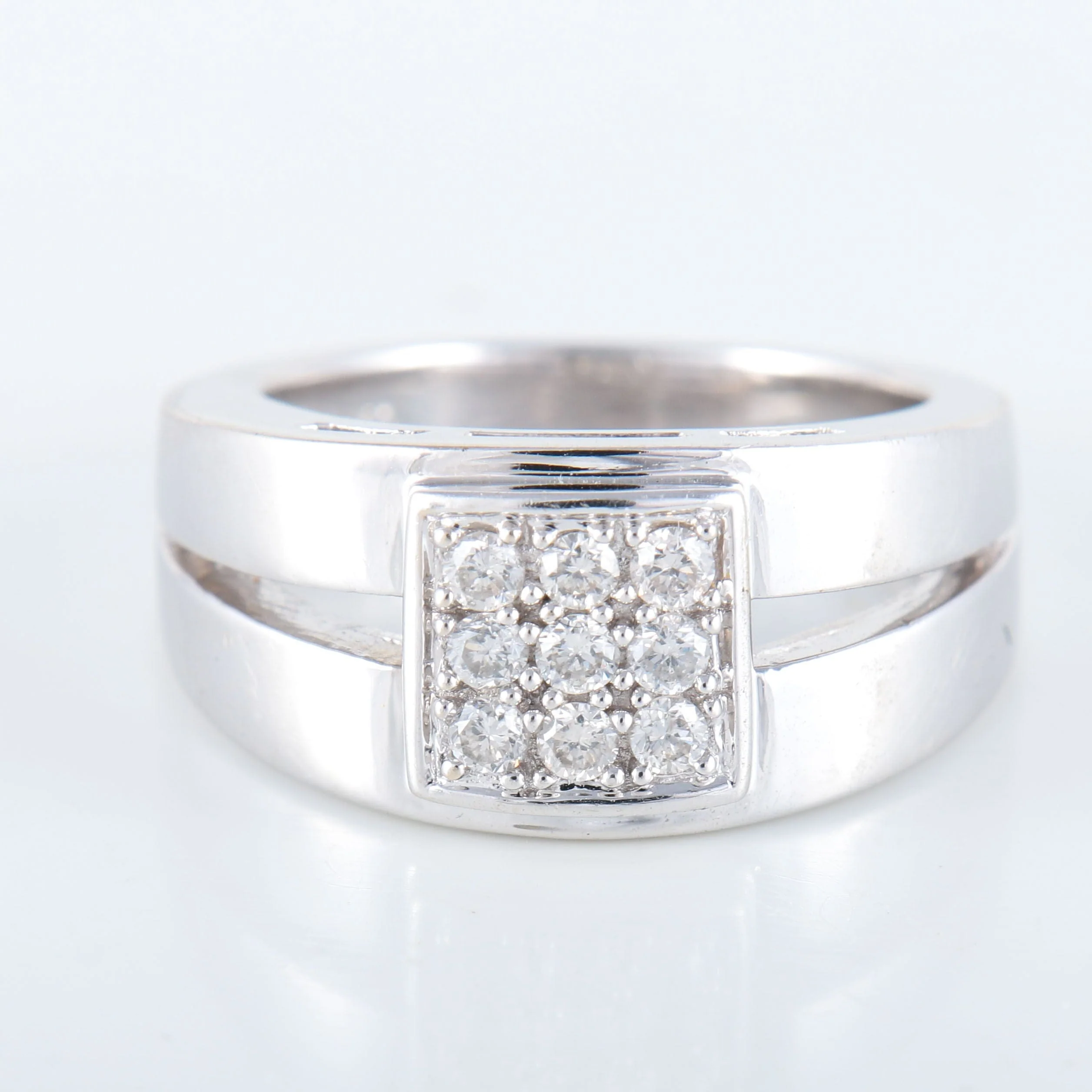 Double white gold Diamond ring - Image 4