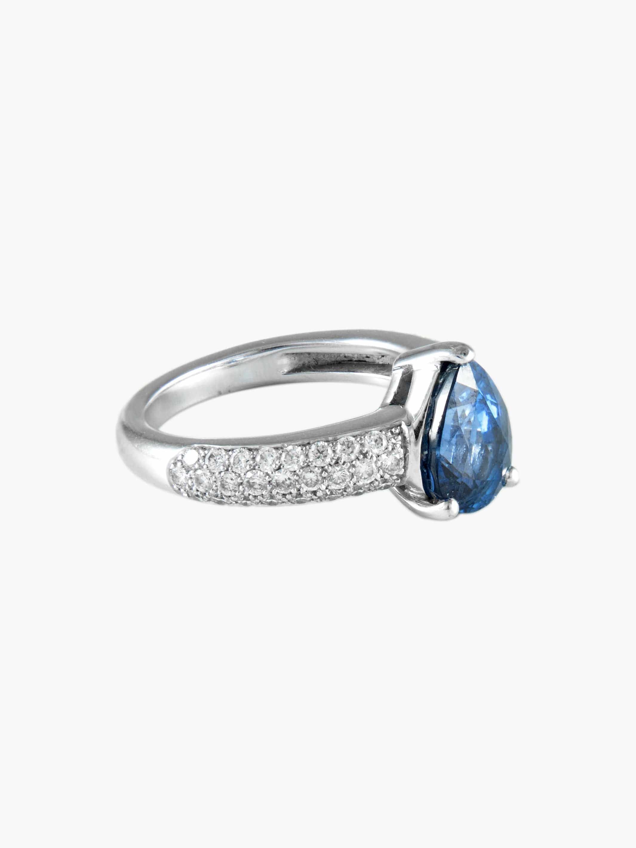 Ceylon Sapphire Diamond Ring - Image 3