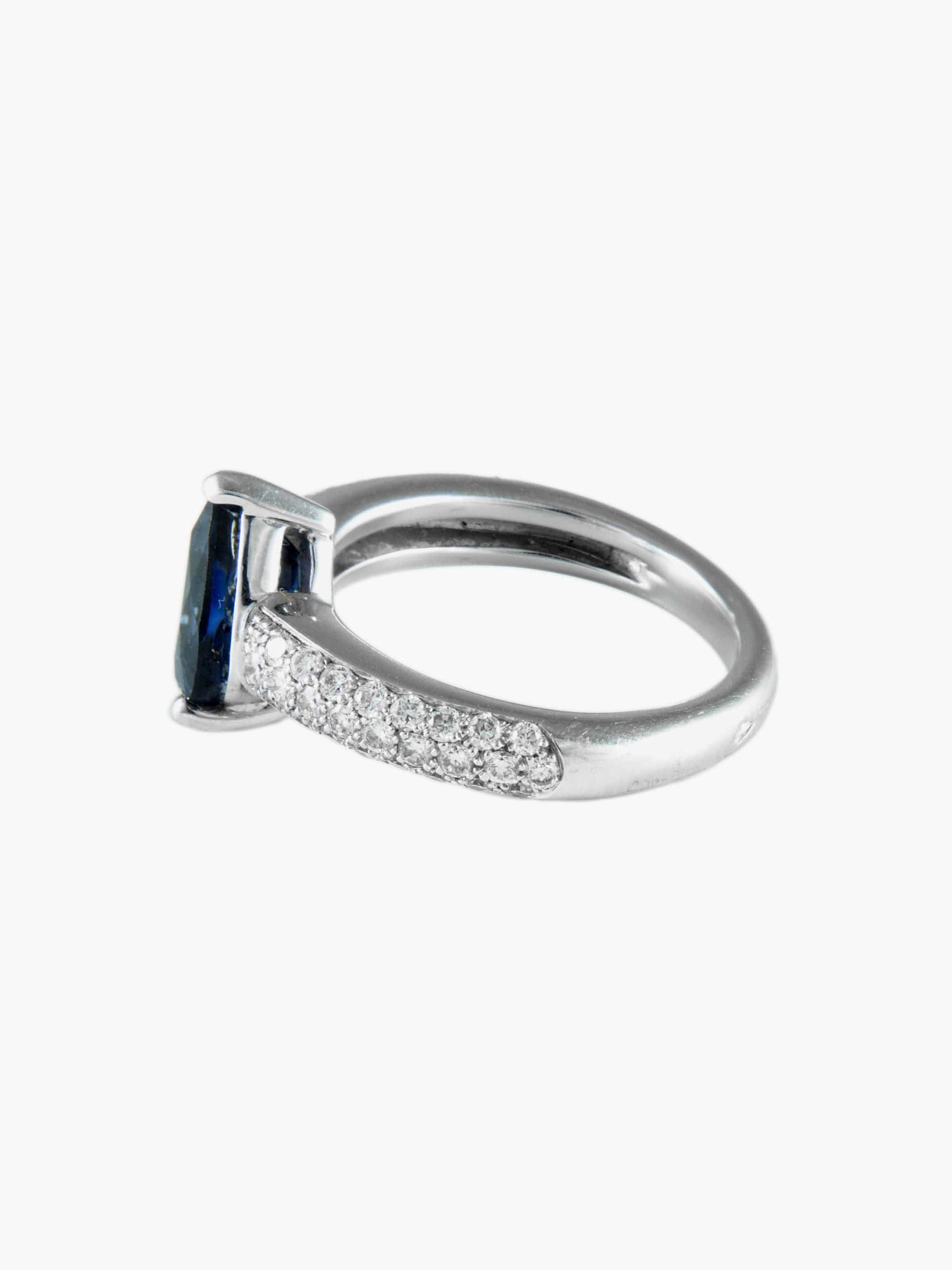 Ceylon Sapphire Diamond Ring - Image 4