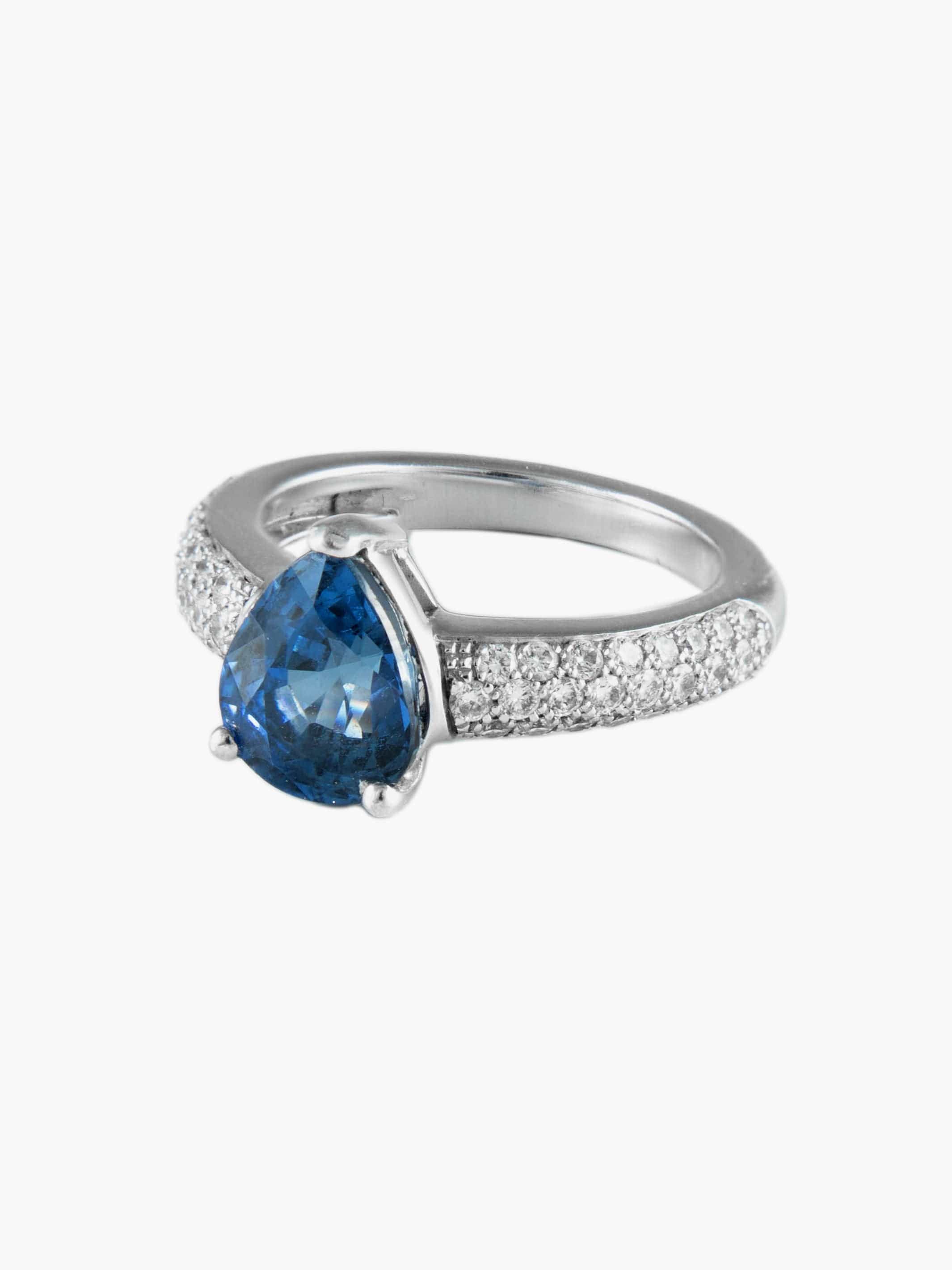 Ceylon Sapphire Diamond Ring - Image 5