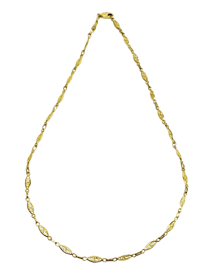 Yellow gold necklace Art Deco