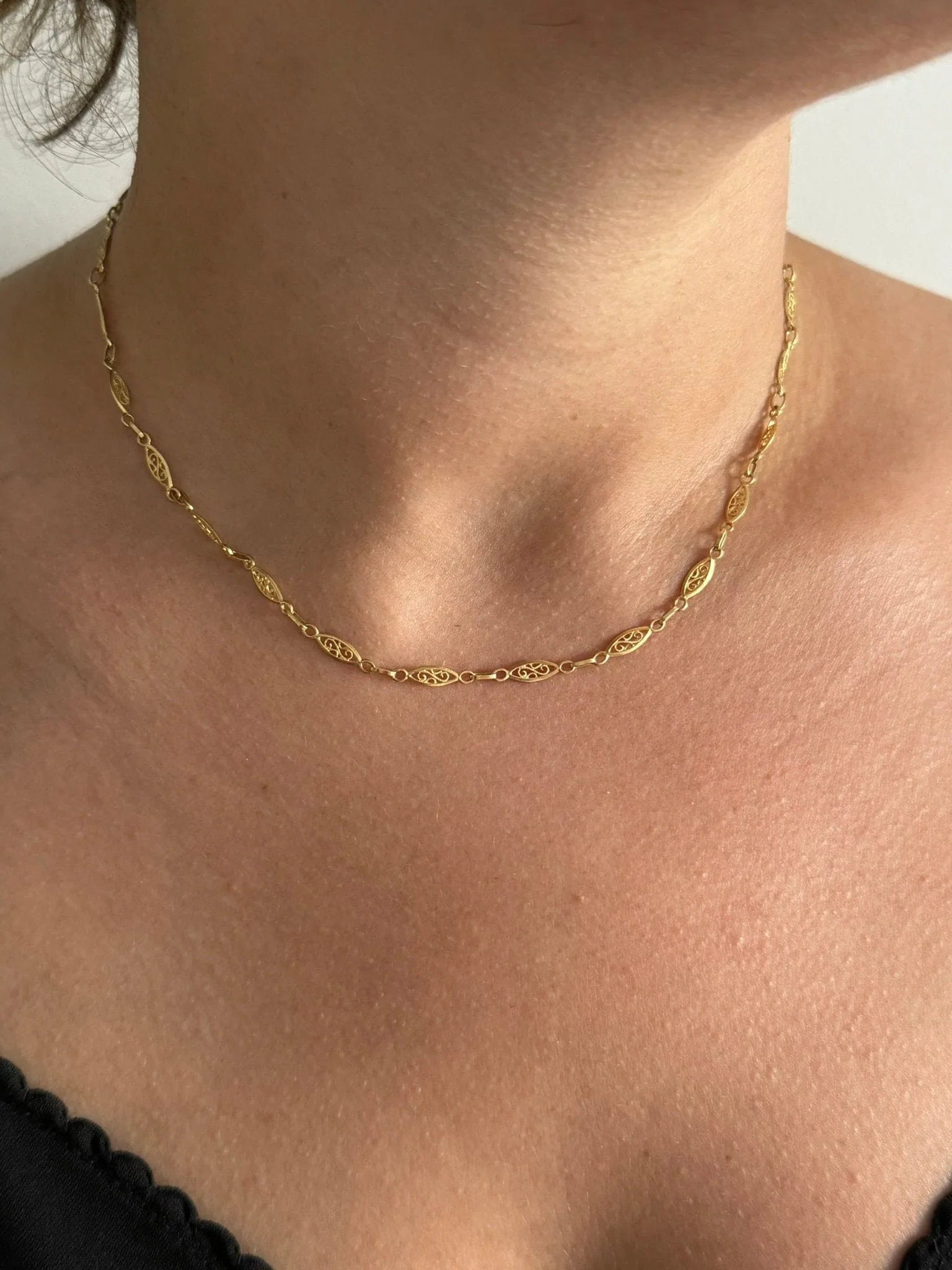 Yellow gold necklace Art Deco - Image 11