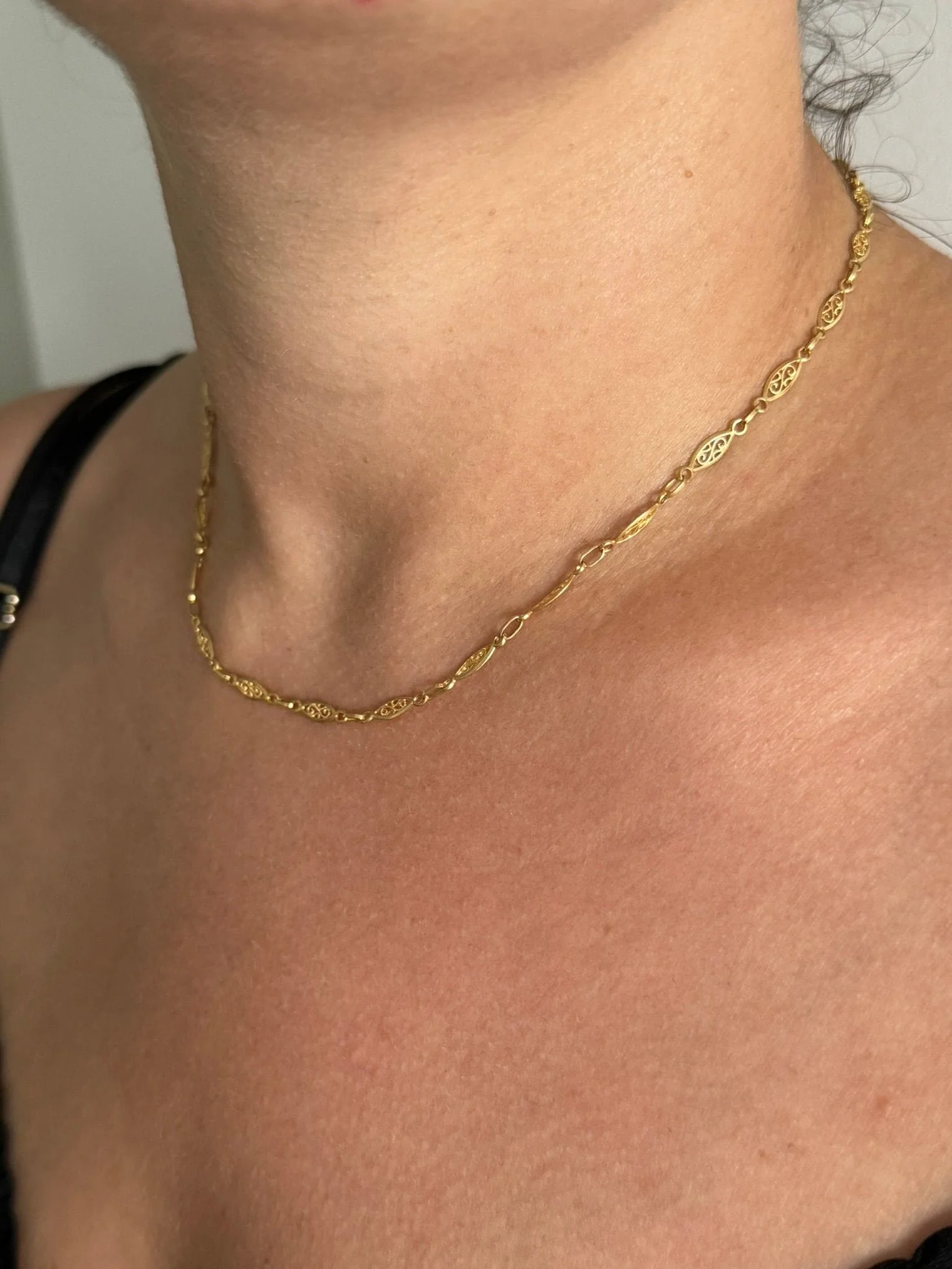 Yellow gold necklace Art Deco - Image 12