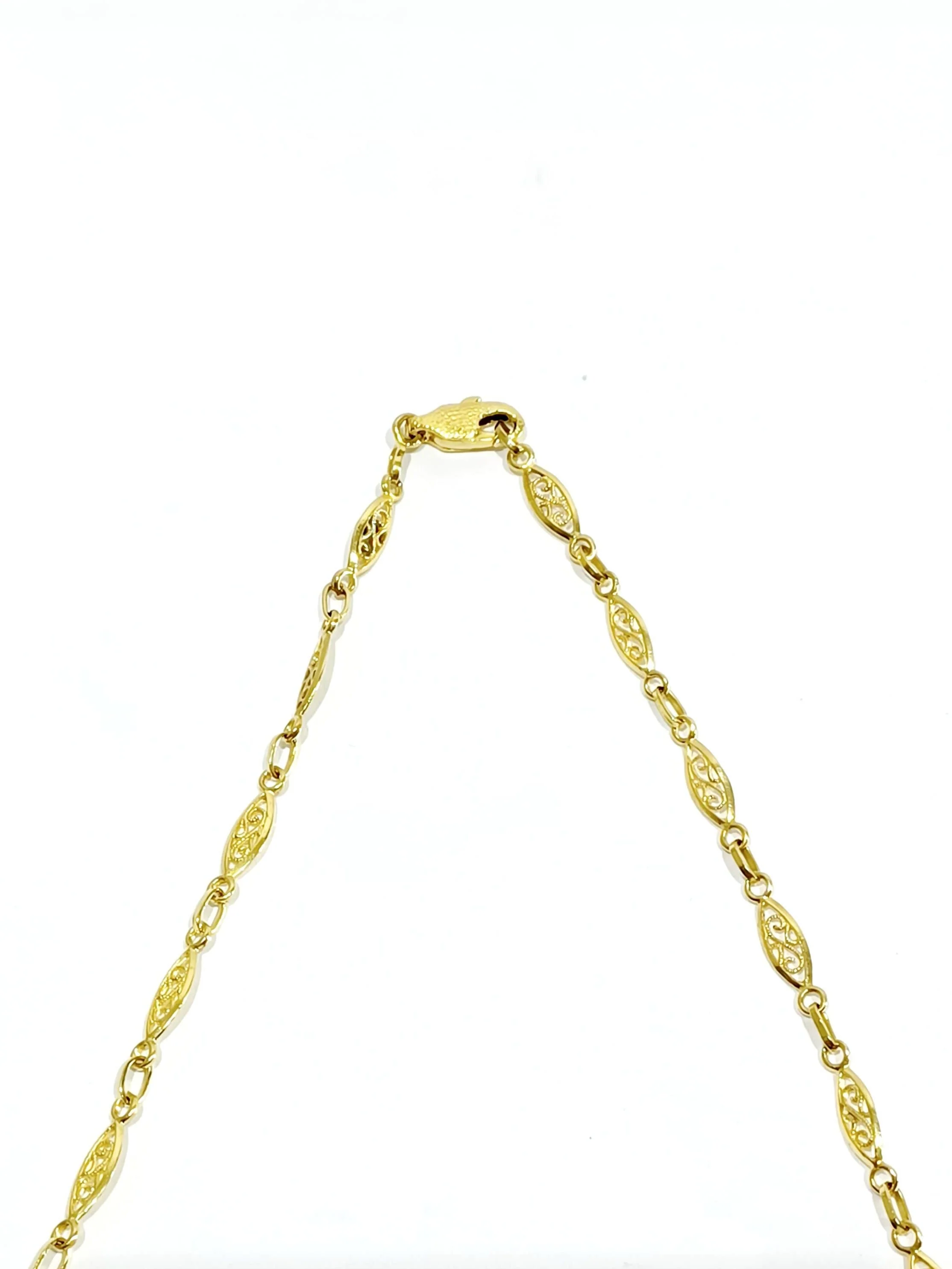 Yellow gold necklace Art Deco - Image 4