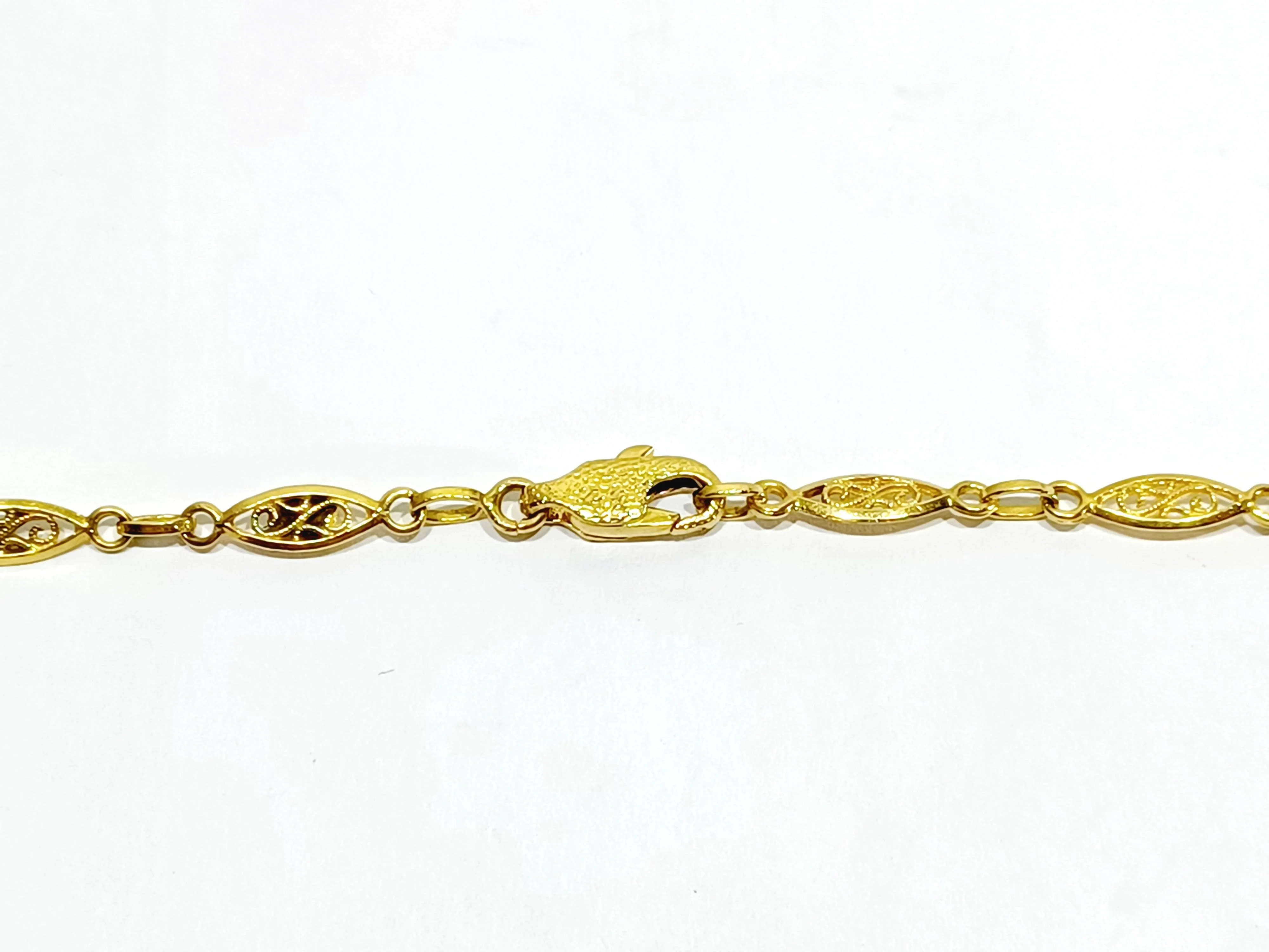 Yellow gold necklace Art Deco - Image 9