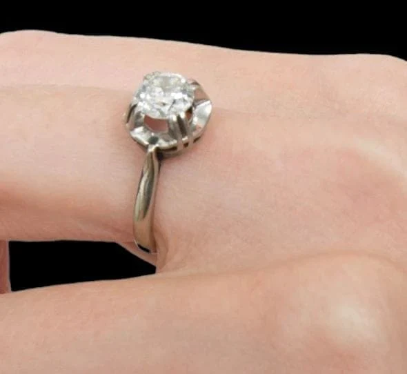 Solitaire Diamond Ring platinum - Image 2