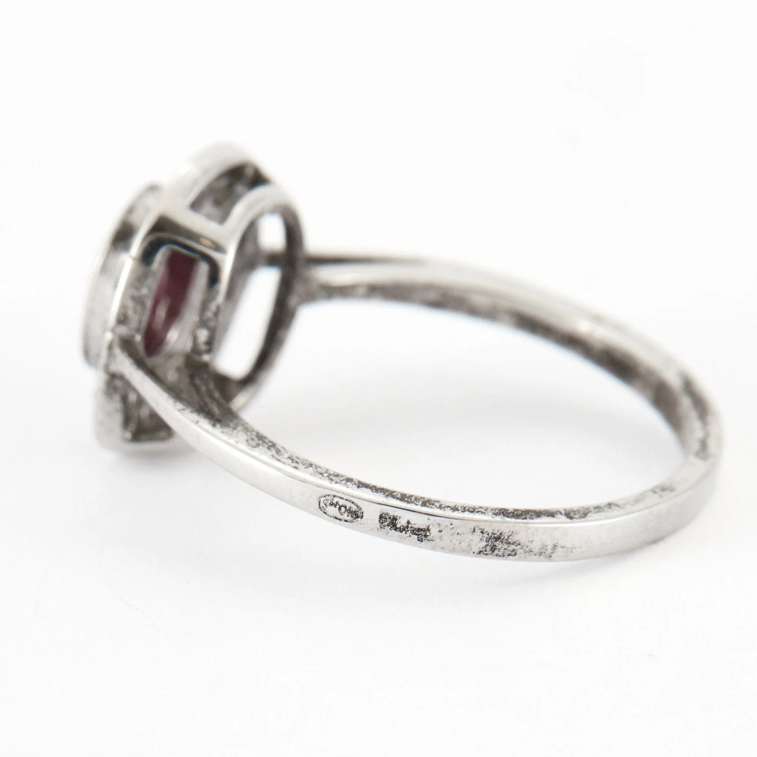 Pompadour ring silver & Ruby
