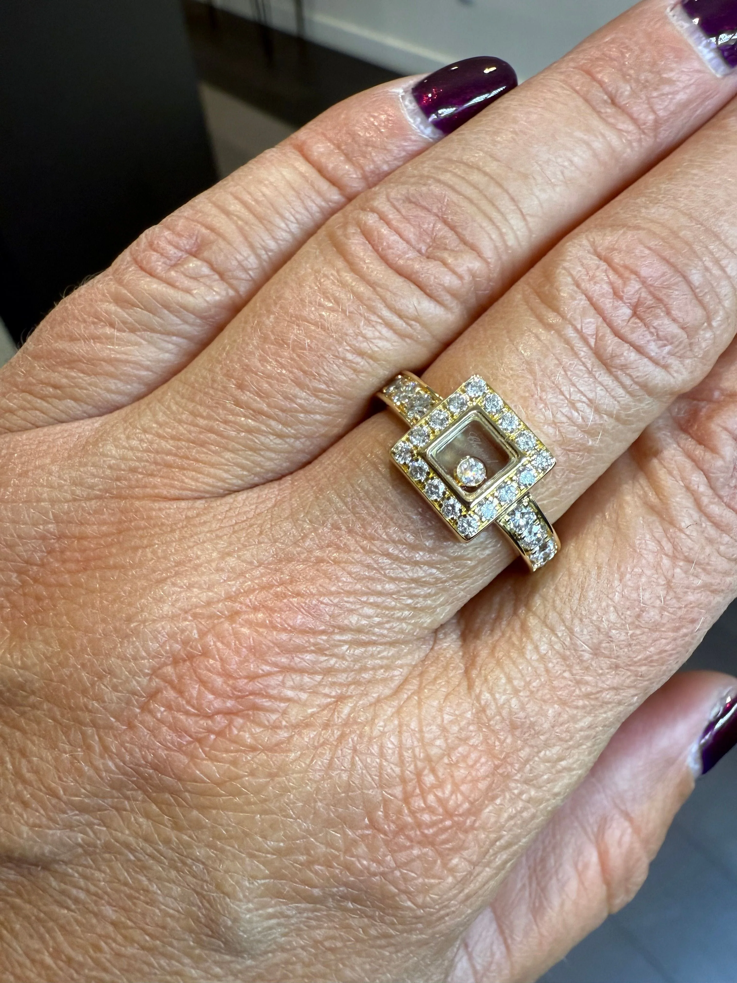 Chopard - Yellow gold ring Happy Diamonds  - Image 10