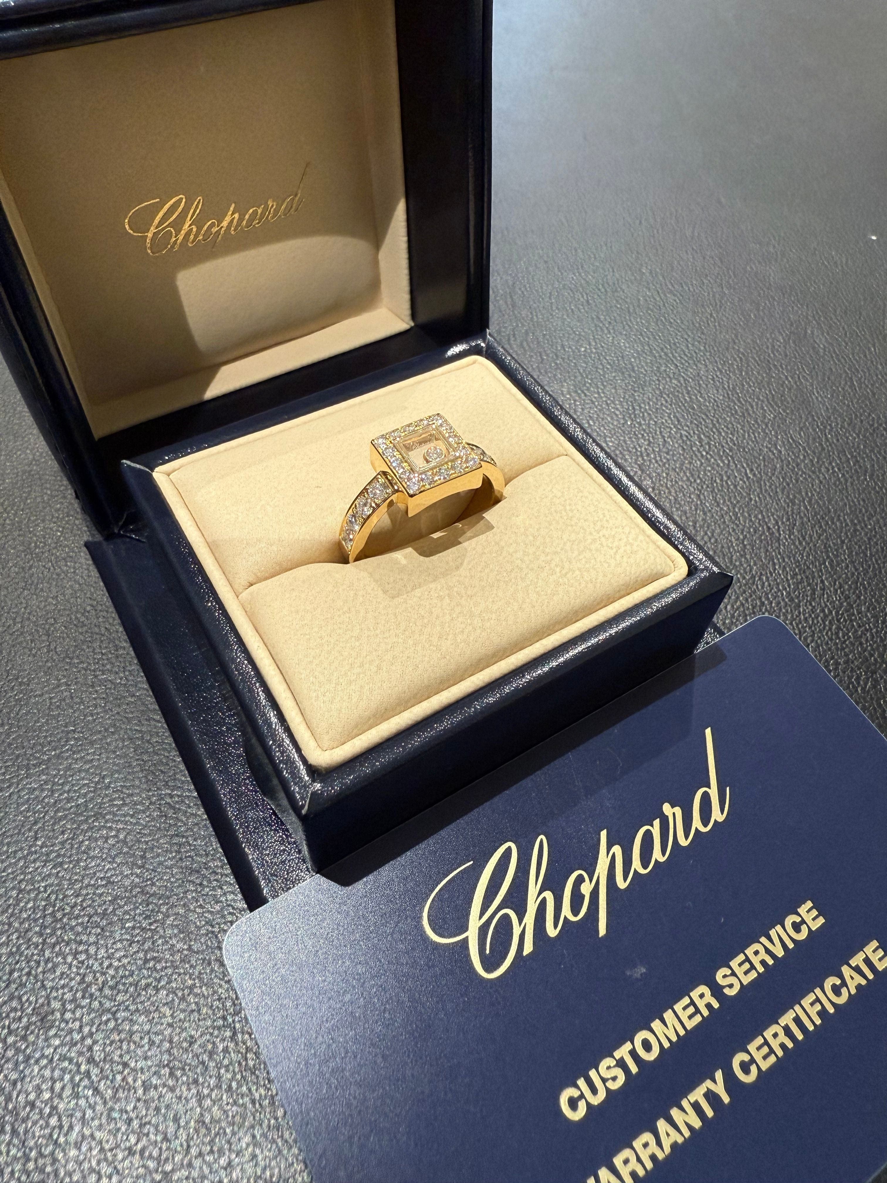 Chopard - Yellow gold ring Happy Diamonds  - Image 3