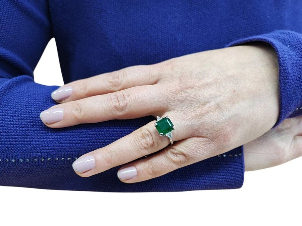 Emerald and diamond ring - Image 3