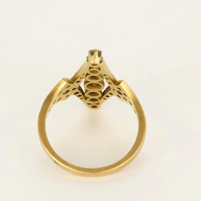 Prestige ring in yellow gold, sapphires, diamonds  - Image 6