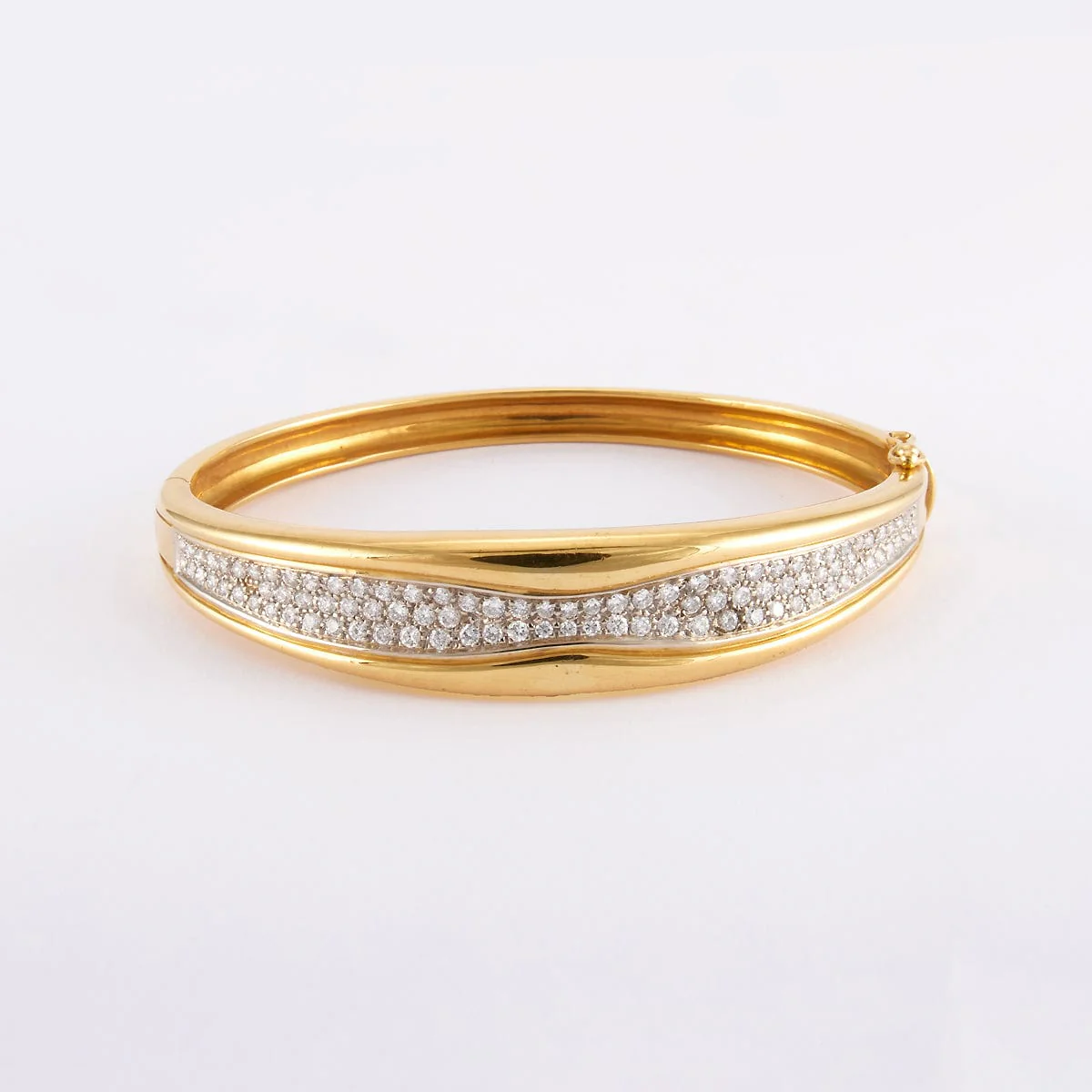 Rigid bracelet Yellow gold Diamonds