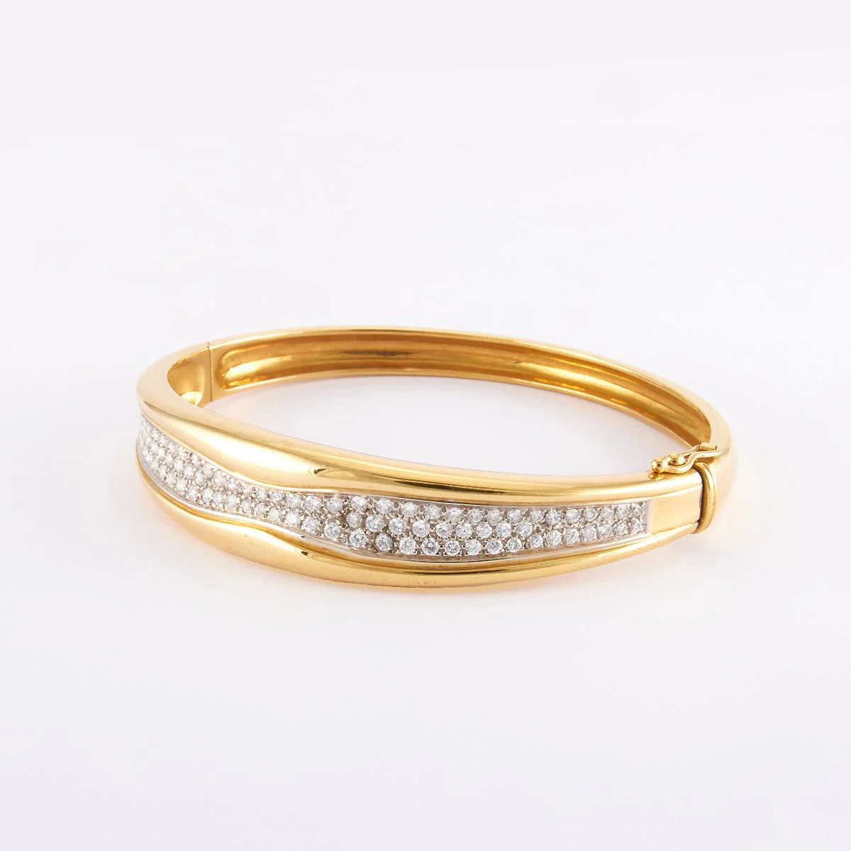 Rigid bracelet Yellow gold Diamonds - Image 3
