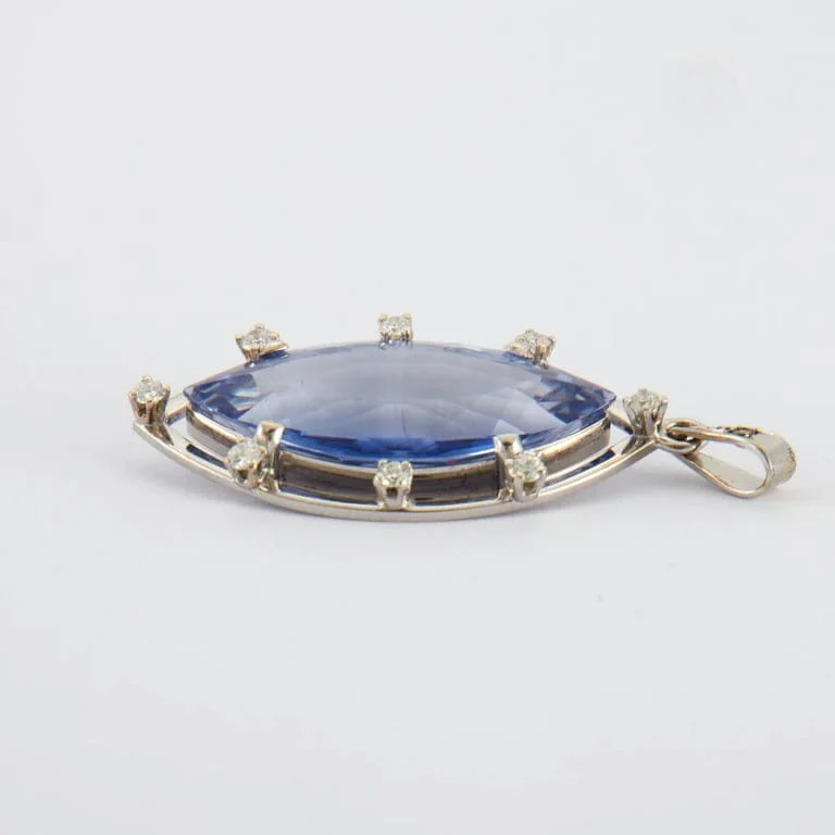 White Gold Diamond Pendant - Image 5