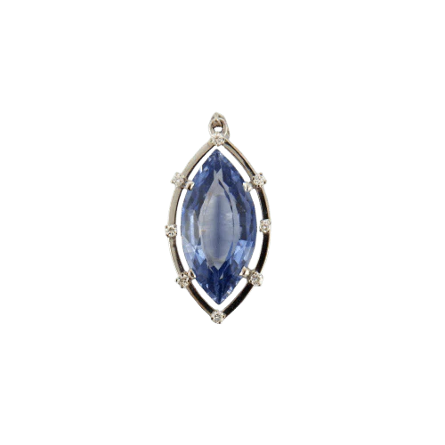 White Gold Diamond Pendant - Image 7