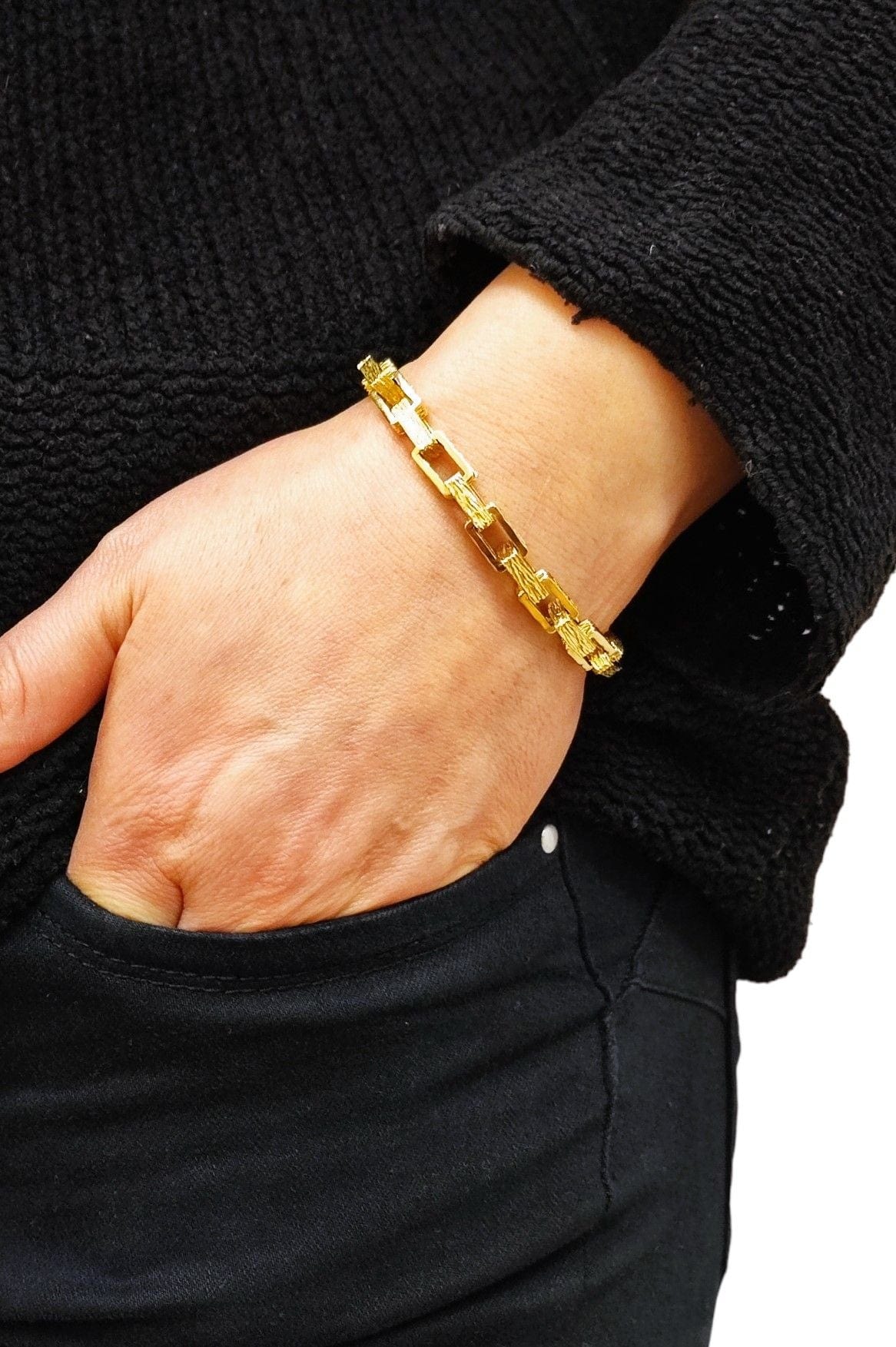 Vintage solid gold bracelet - Image 5