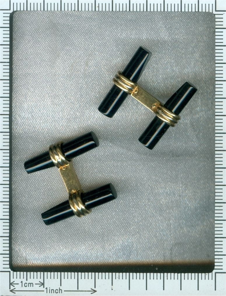 Cufflinks in gold Onyx Van Cleef & Arpels  - Image 9