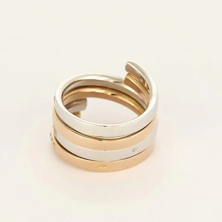 La Spirale ring in two-tone gold - Image 5