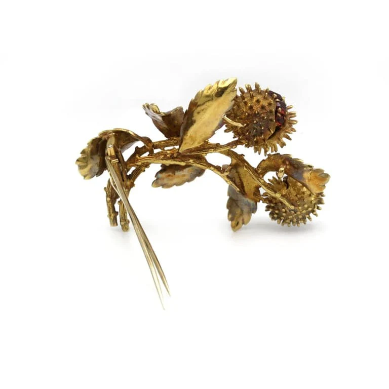 Chestnut Brooch - Gold & Garnets  - Image 2