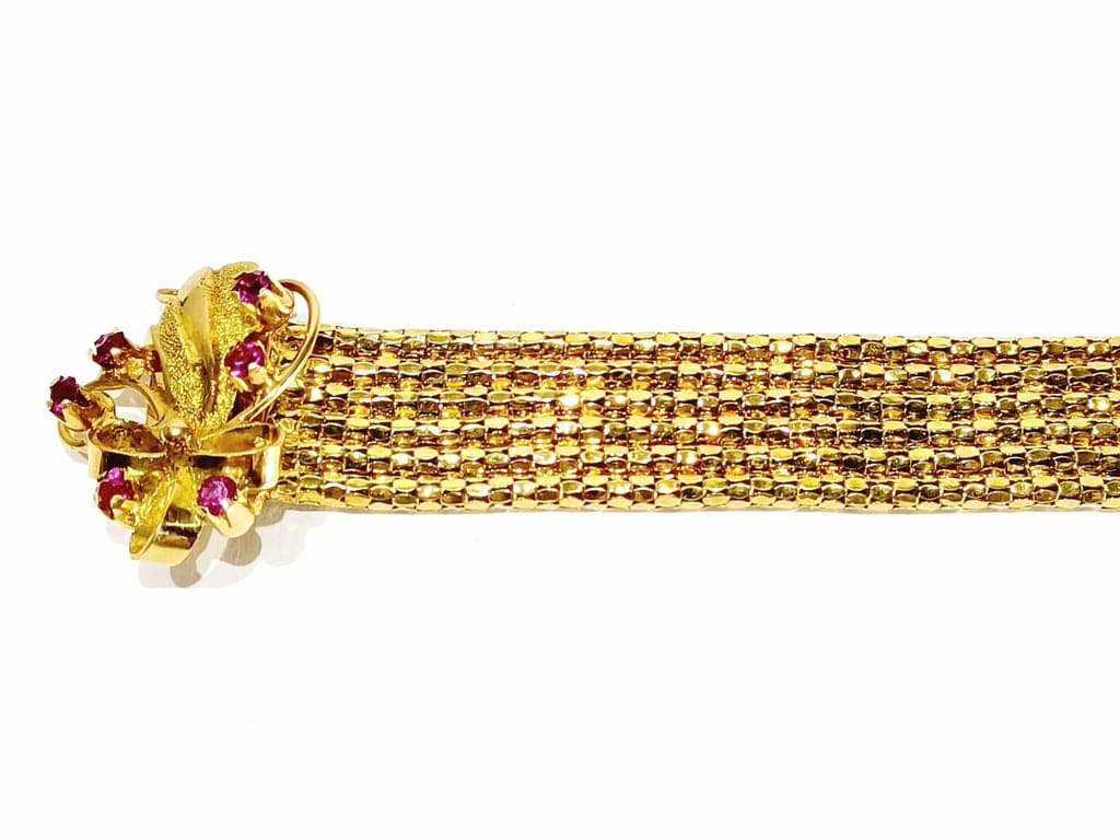 Yellow gold and ruby bracelet - Image 12
