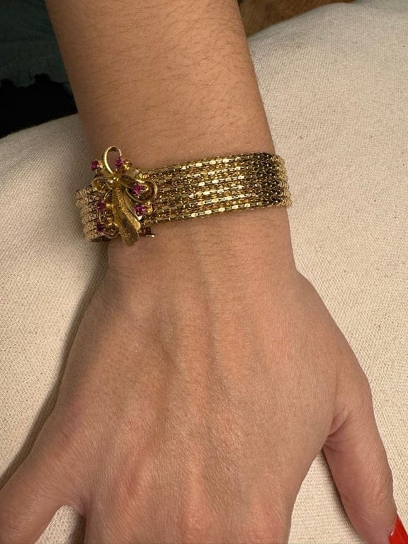 Yellow gold and ruby bracelet - Image 3