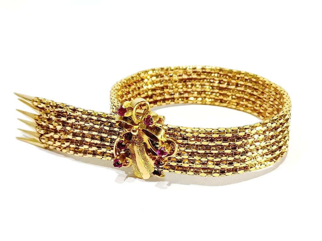 Yellow gold and ruby bracelet - Image 5