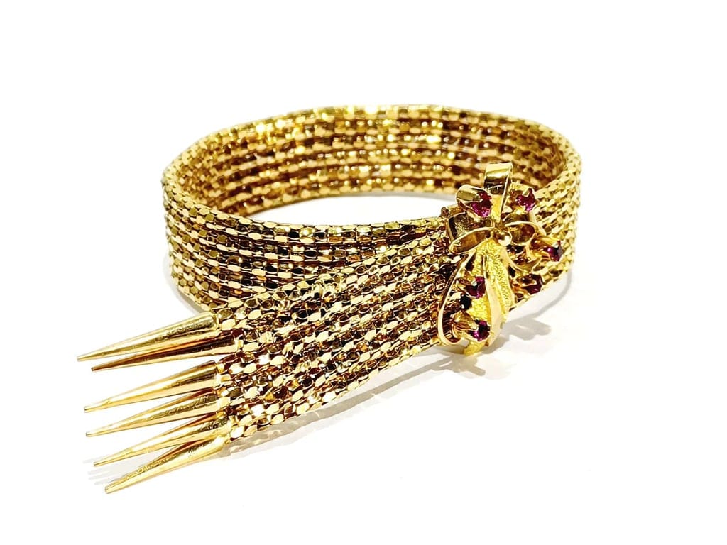 Yellow gold and ruby bracelet - Image 6