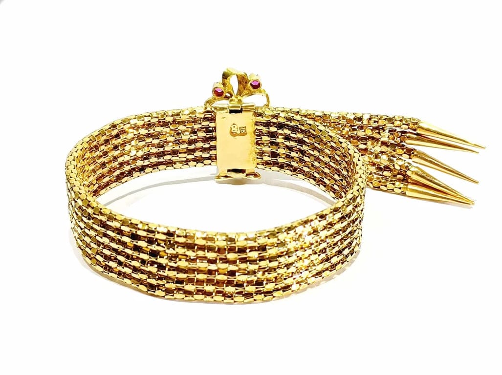 Yellow gold and ruby bracelet - Image 7
