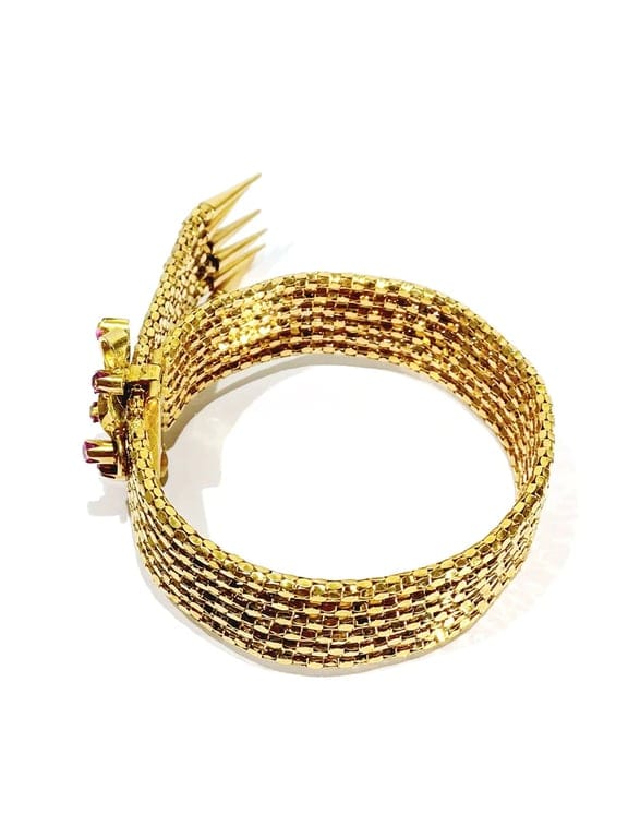 Yellow gold and ruby bracelet - Image 8