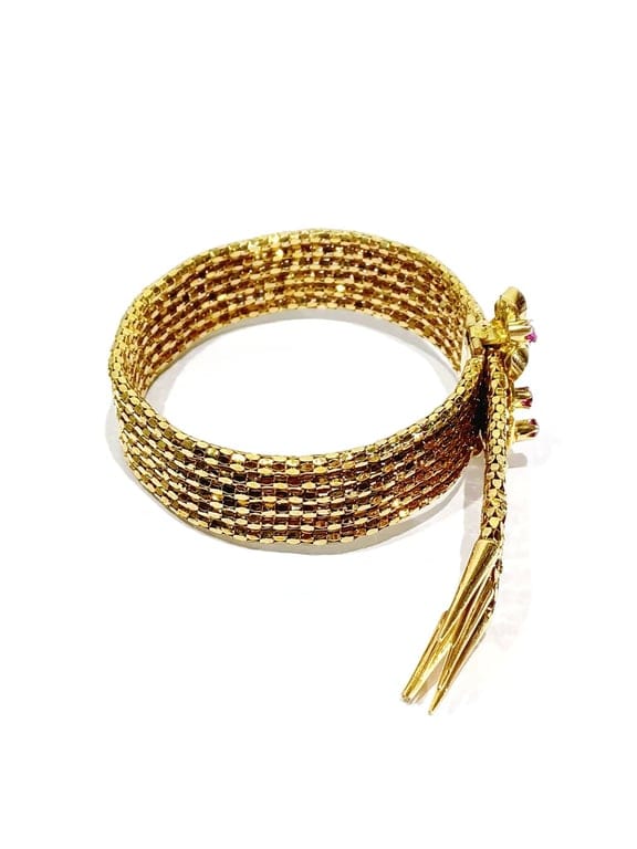 Yellow gold and ruby bracelet - Image 9
