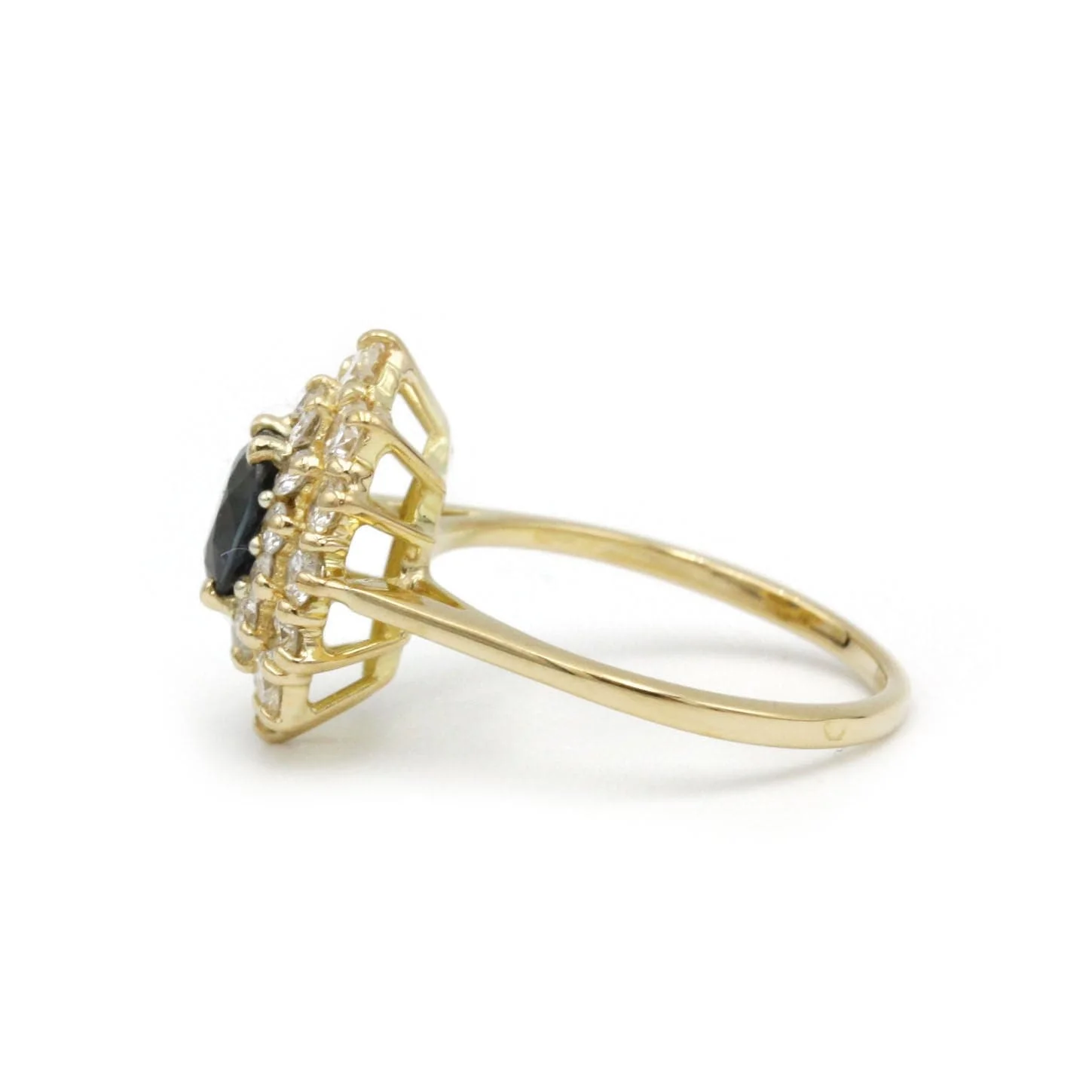 Gold sapphire diamond ring - Image 2