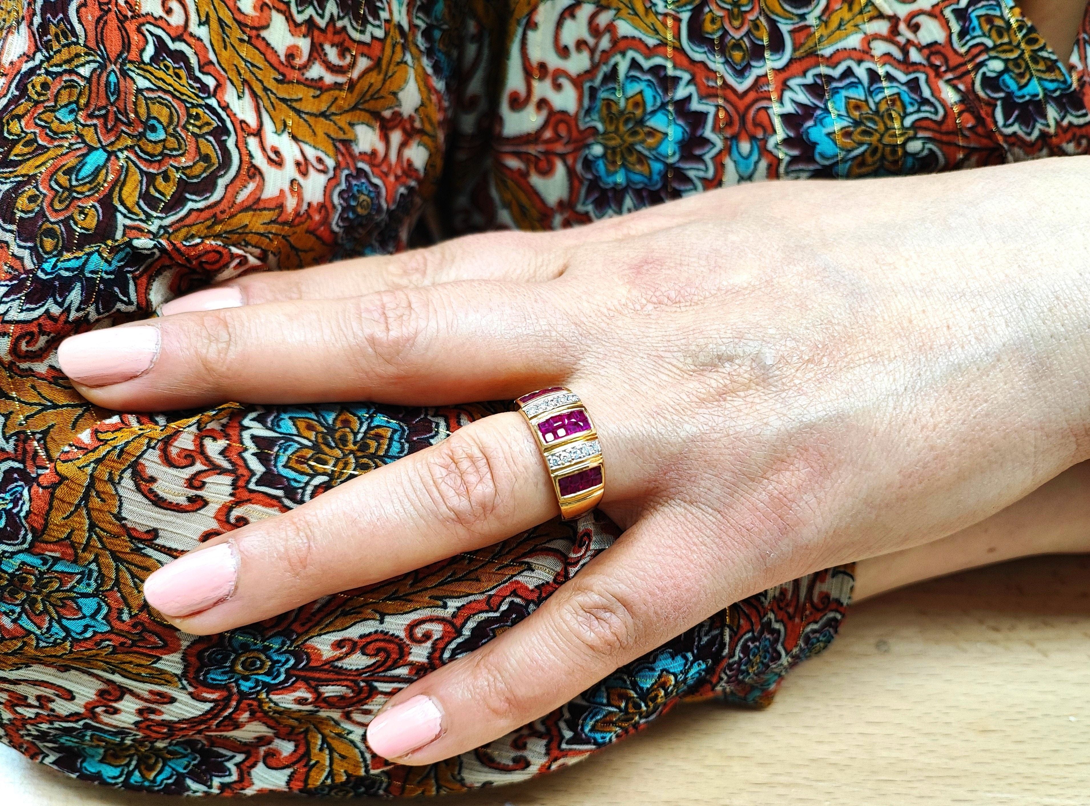 Ruby and diamond ring - Image 4