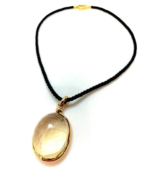 Imposing citrine pendant