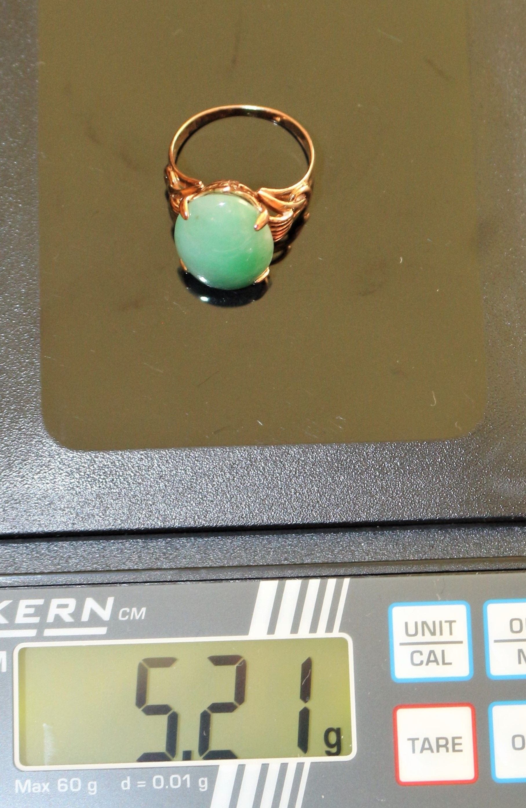 Jade cabochon ring - Image 13
