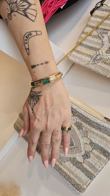 Boucheron - Rigid yellow gold lapis lazuli bracelet - Image 2