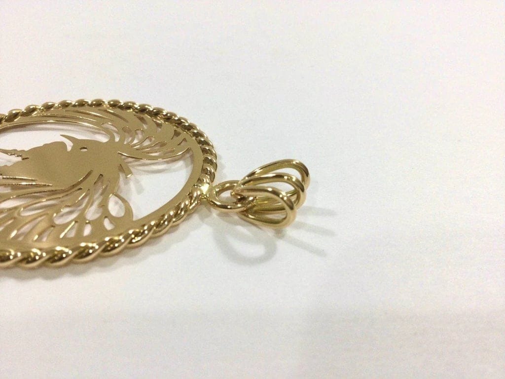 Rose Gold Phoenix Pendant - Image 11