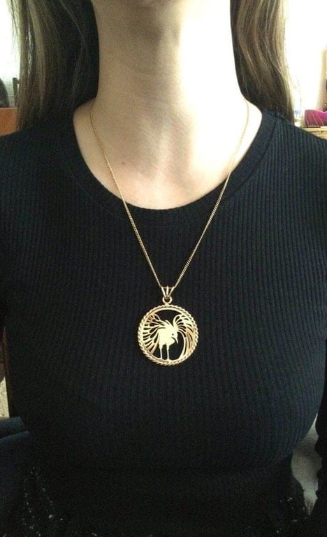 Rose Gold Phoenix Pendant - Image 3