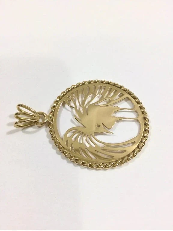 Rose Gold Phoenix Pendant - Image 6