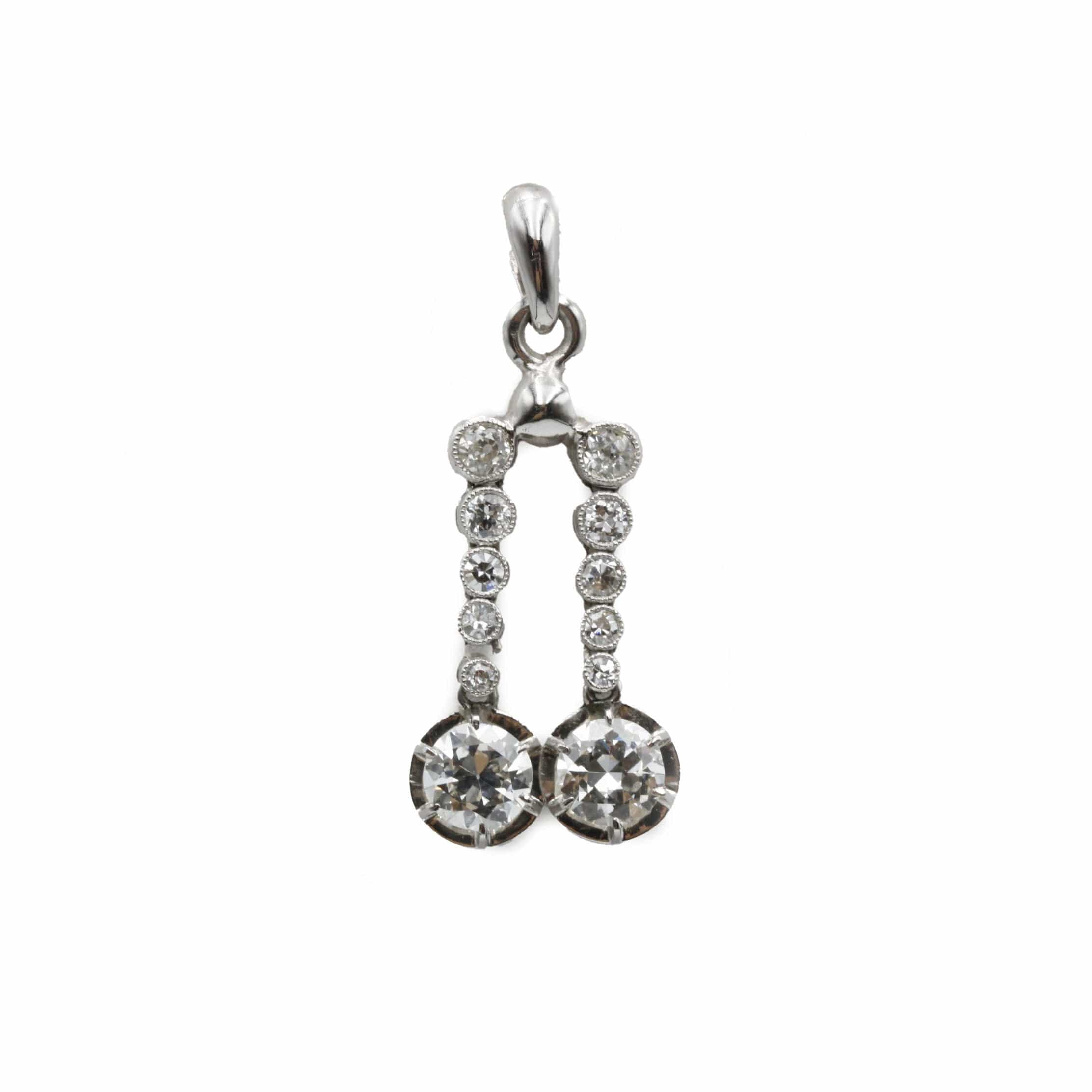 White gold diamond pendant - Image 2
