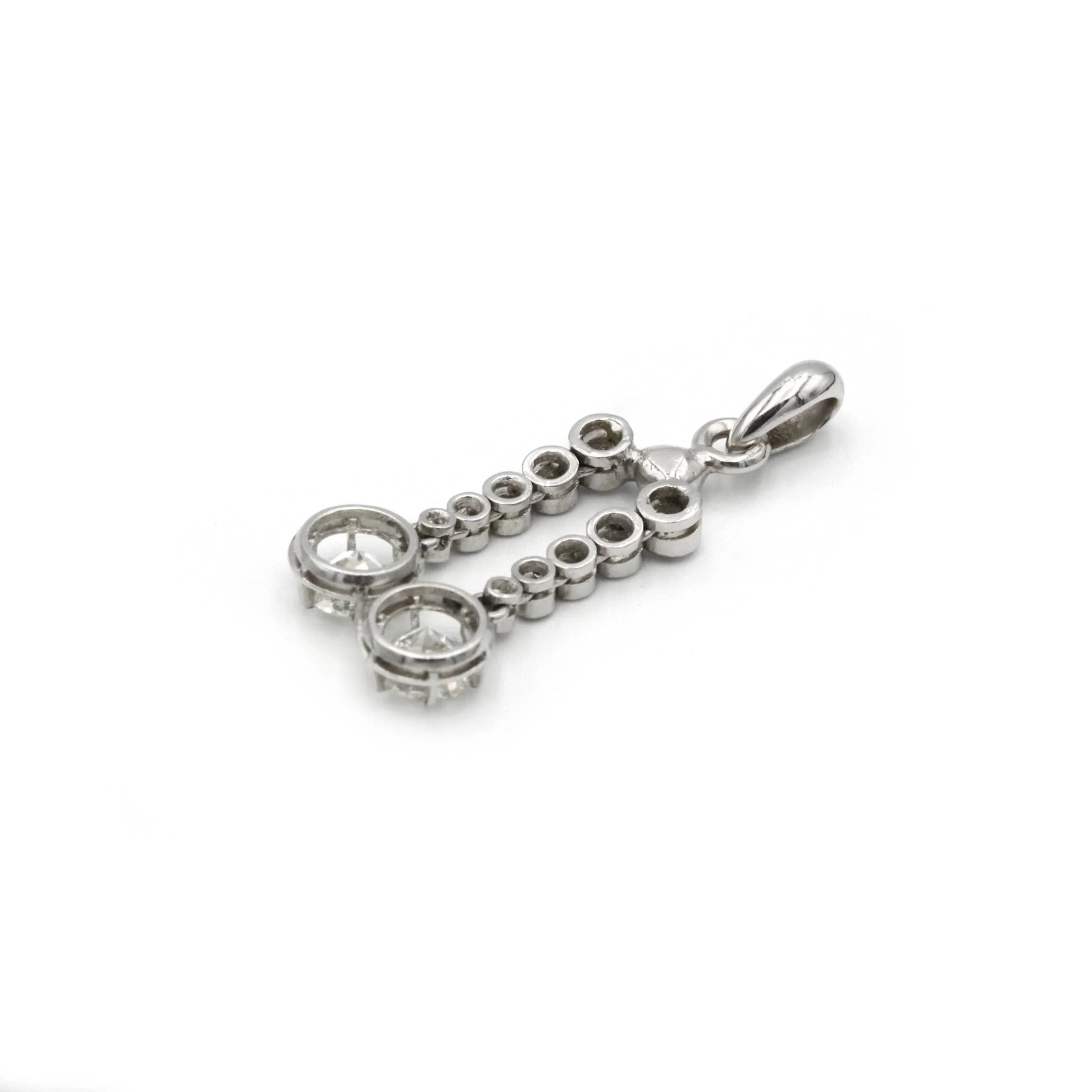 White gold diamond pendant - Image 3