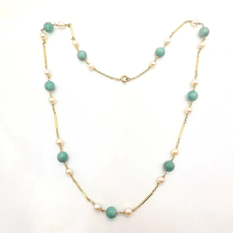 18-karat Gold And Pearl Necklace - Image 2