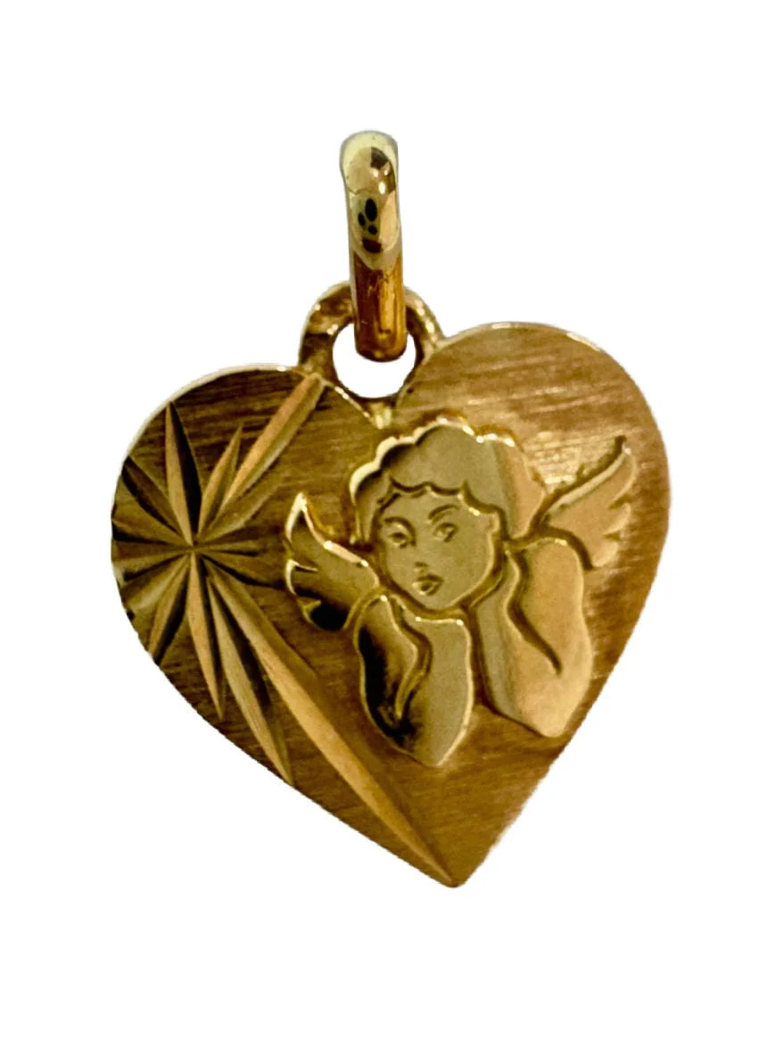 Religious angel medal