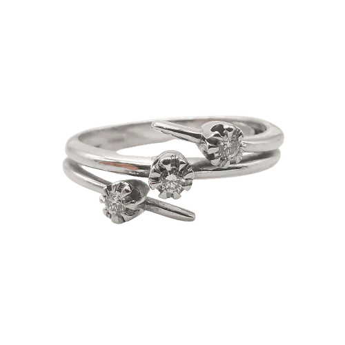 Gold and diamond ring
