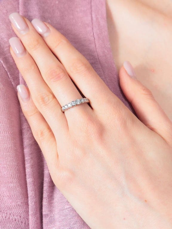 Diamond Half Wedding Ring - Image 7
