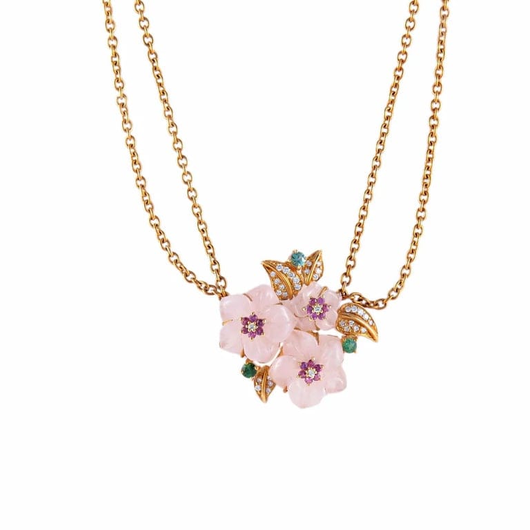 Three Flower Necklace