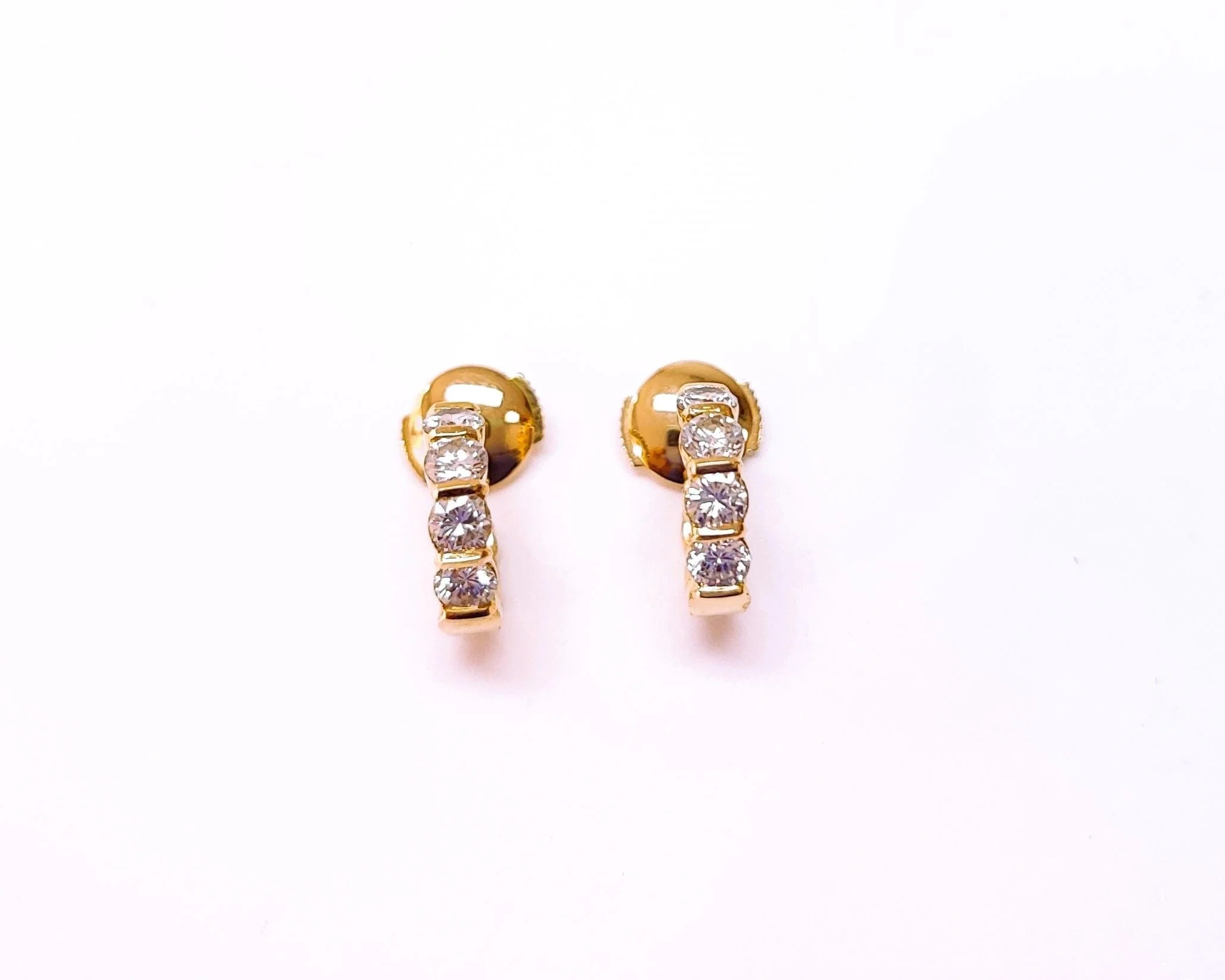 Diamond hoop earrings